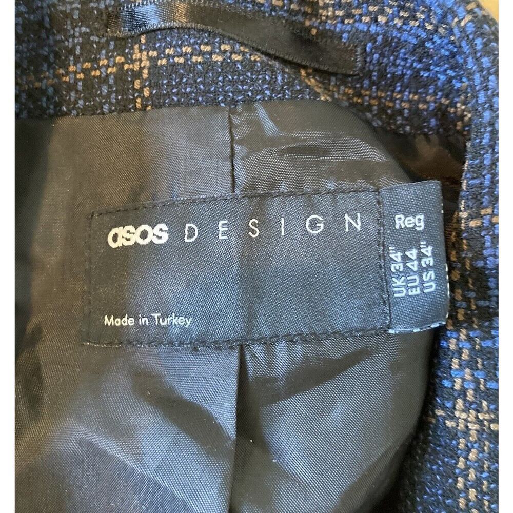 Asos Design Button Front Blazer Jacket Size 34r M… - image 3